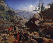 Charles Christian Nahl and august wenderoth Miners in the Sierras oil on canvas